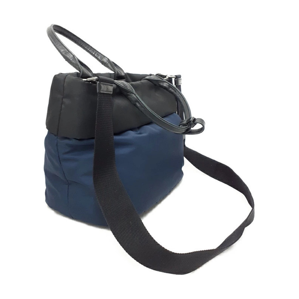 Prada Tessuto leather 2way tote bag blue black - Picture 2 of 9